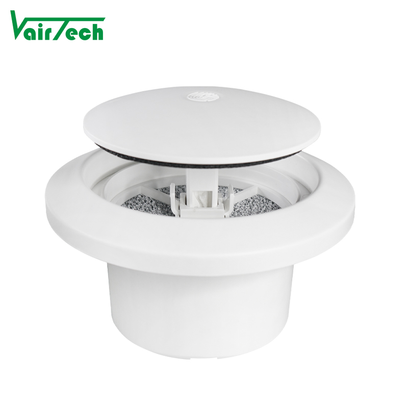 Three Stage Press Fresh Air Vent Hvac Abs Plastic Round Air Cover Adjustable Wall Exhaust Air Disc Valve