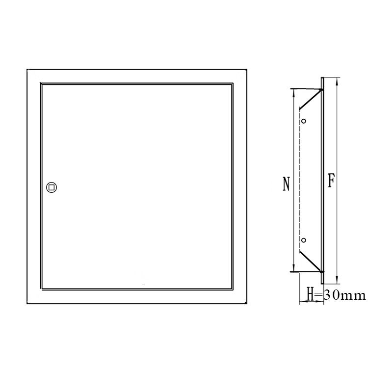 Customed Hvac Ceiling Galvanized Steel Waterproof Spring Loaded Access Panel Manufacturer AD-GC