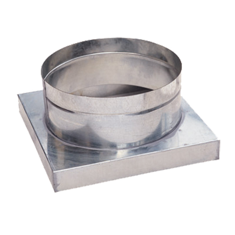 Hvac System Galvanized Steel Original Silver Metal Neck Adapter Connector To Round Duct NA-R