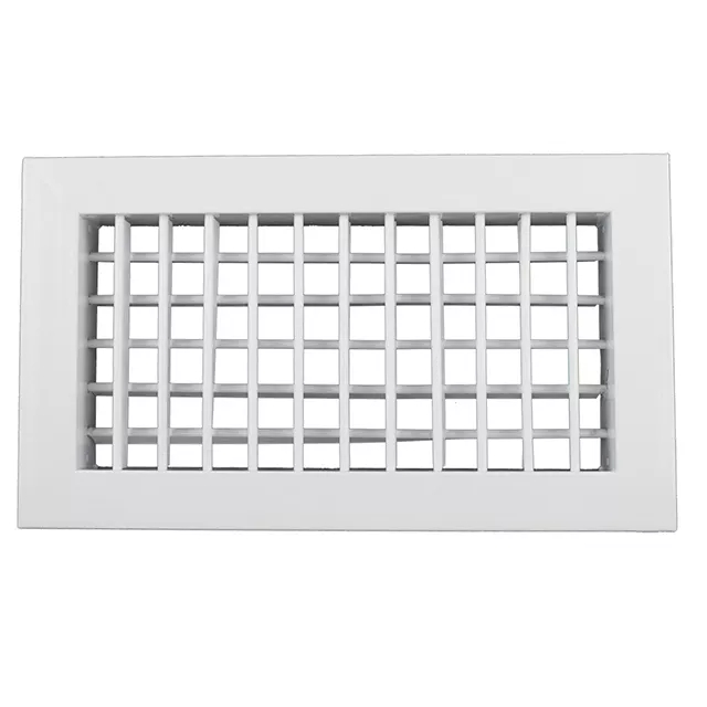 Hvac Ventilation Ceiling Aluminum Linear Supply Air Grille Double Deflection Grille Manufacturer DDG-A1