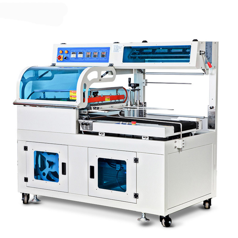 High Efficiency Scissors Induction L Type Automatic L Bar Pof Film Plastic Wrapping And Sealing Packing Machines