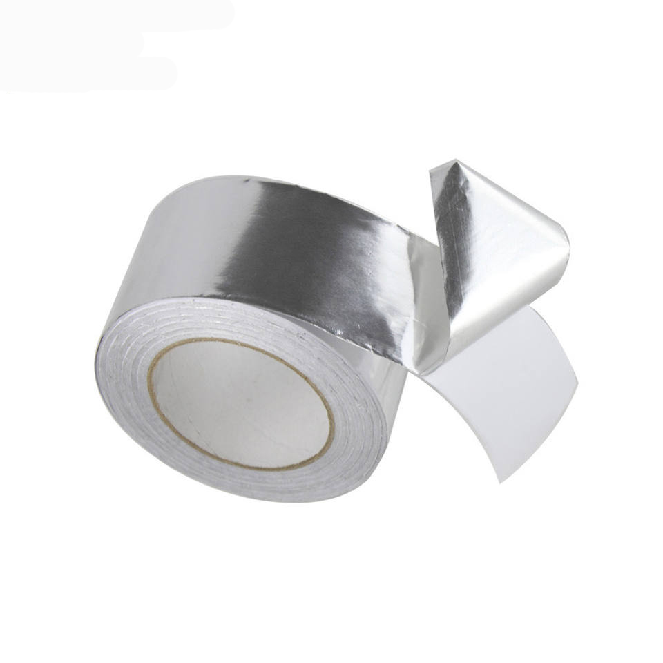 Customed Hvac Heat Resistant Self Adhesive Silver Aluminum Foil Tape For Air Ducting Manufacturers AT