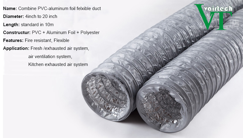 pvc flexible air hose for duct