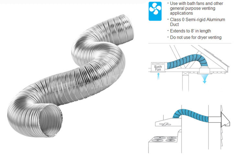 semi rigid exhaust flexible duct