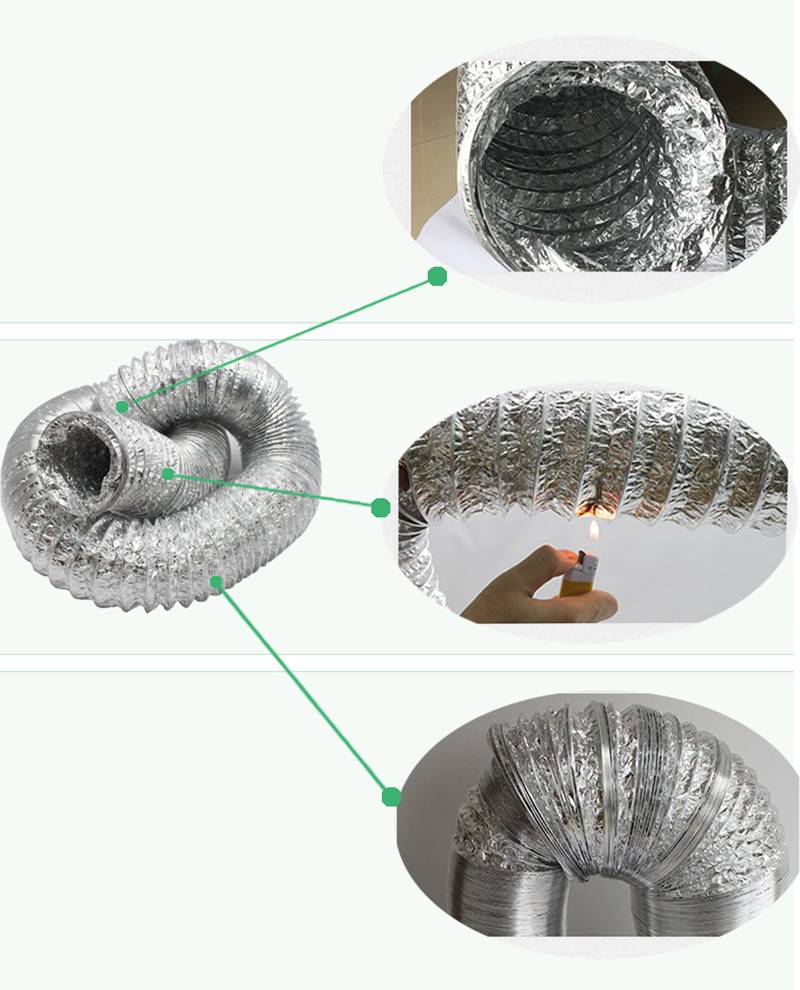 aluminium flexible duct pipe price