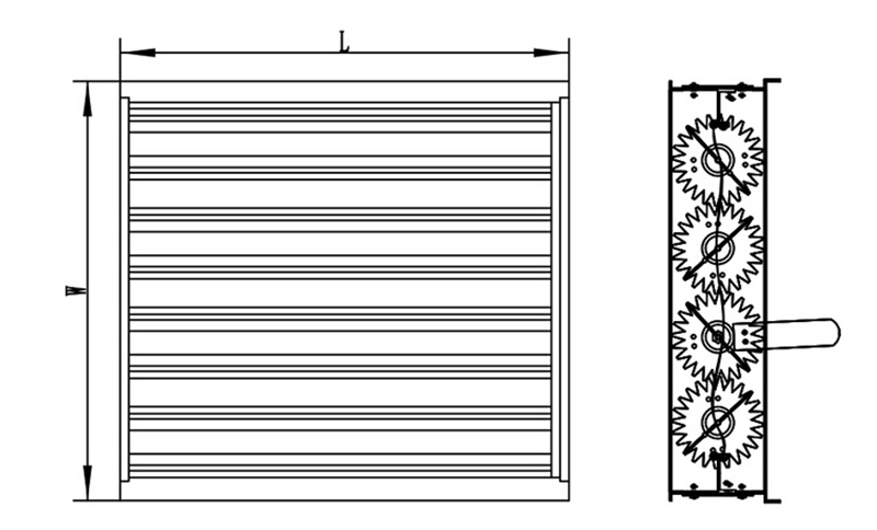 opposed blade volume control damper