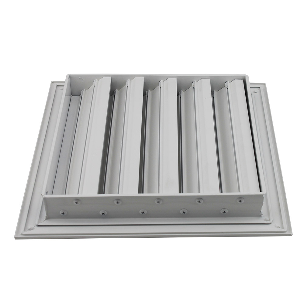 Air Conditioning Aluminium Exterior Wall Waterproof Shutter Prefabricated Fixed Fresh Air Louver FL-A