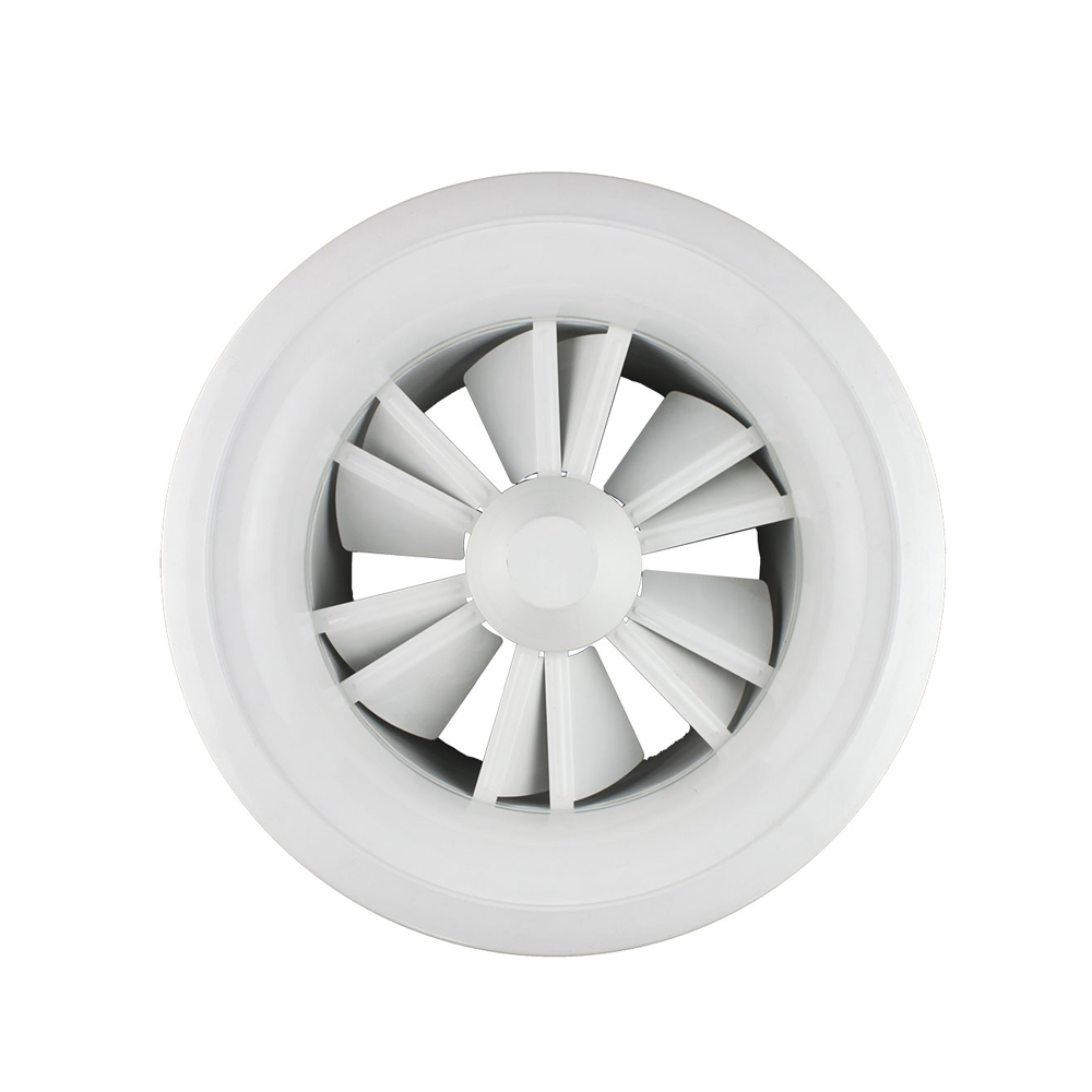 Hvac Ventilation Ceiling Adjustable Aluminum Rotating Supply Air Exhaust Round Swirl Air Diffuser SWD-A