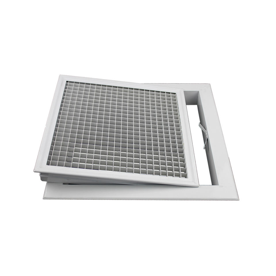 Customed Hvac System Aluminum Ceiling Door-Hinged Vent Egg Crate Return Air Grille EG-H