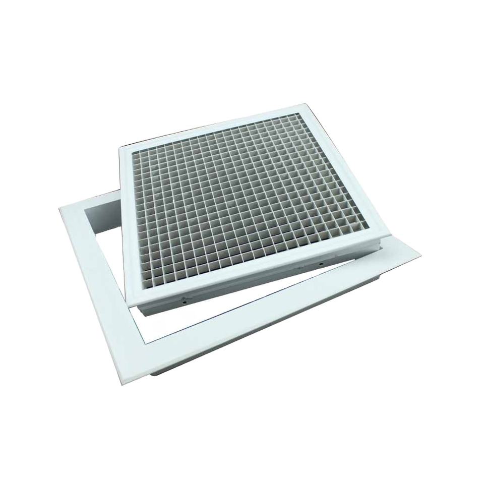 Customed Hvac System Aluminum Ceiling Door-Hinged Vent Egg Crate Return Air Grille EG-H