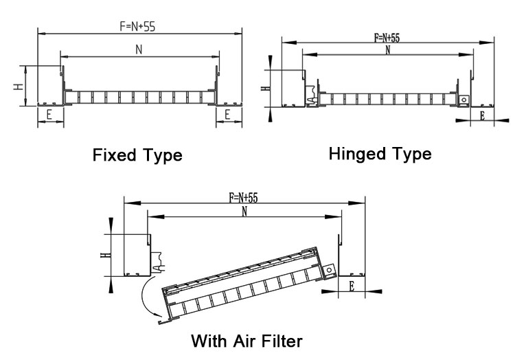 suspended ceiling egg crate grilles