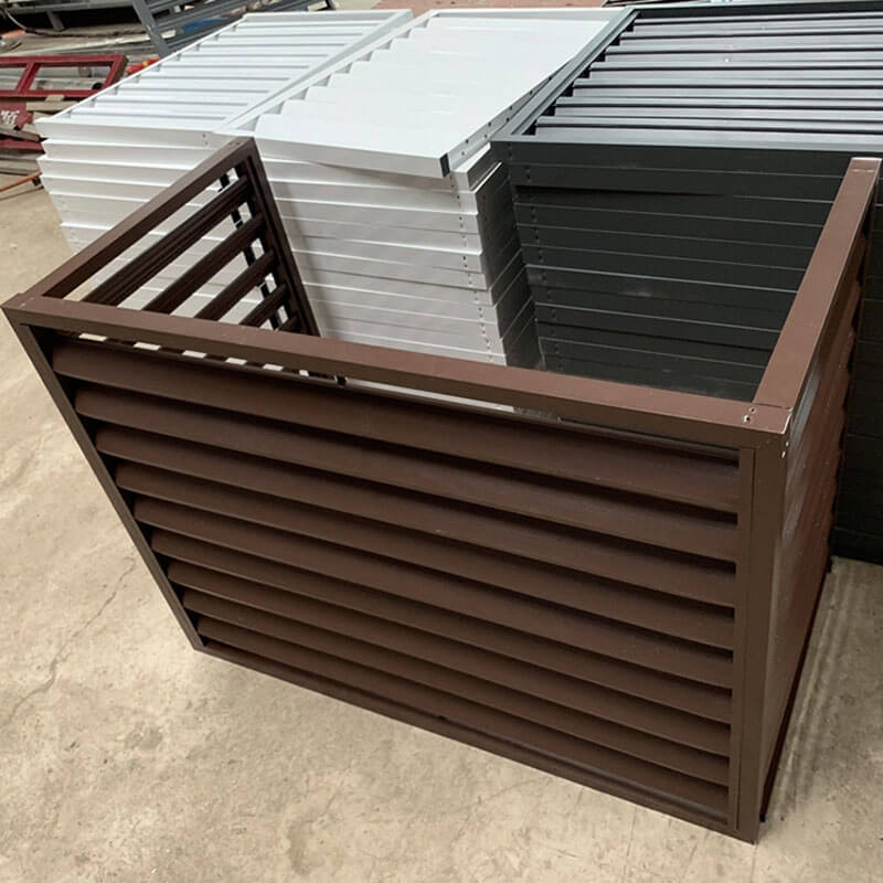 Customized Decorative Waterproof AC Louver Cover Outdoor Protection Aluminum Air Conditioner Covers FL-AC