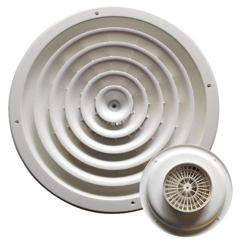 HVAC Plastic Round Ceiling Air Diffuser Custom Air Supply  Round Diffuser RD-P1 & P2