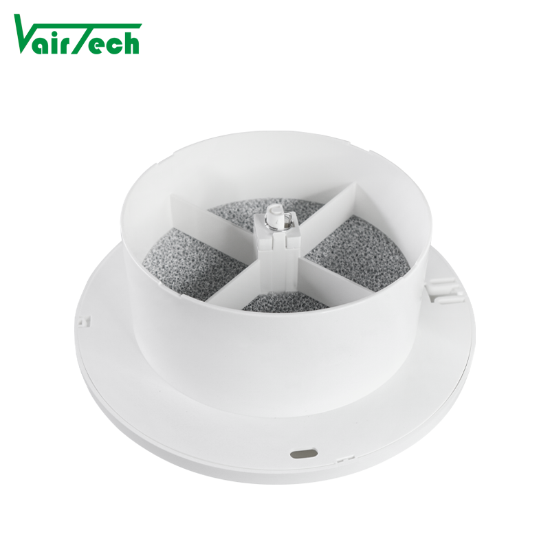 Three Stage Press Fresh Air Vent Hvac Abs Plastic Round Air Cover Adjustable Wall Exhaust Air Disc Valve