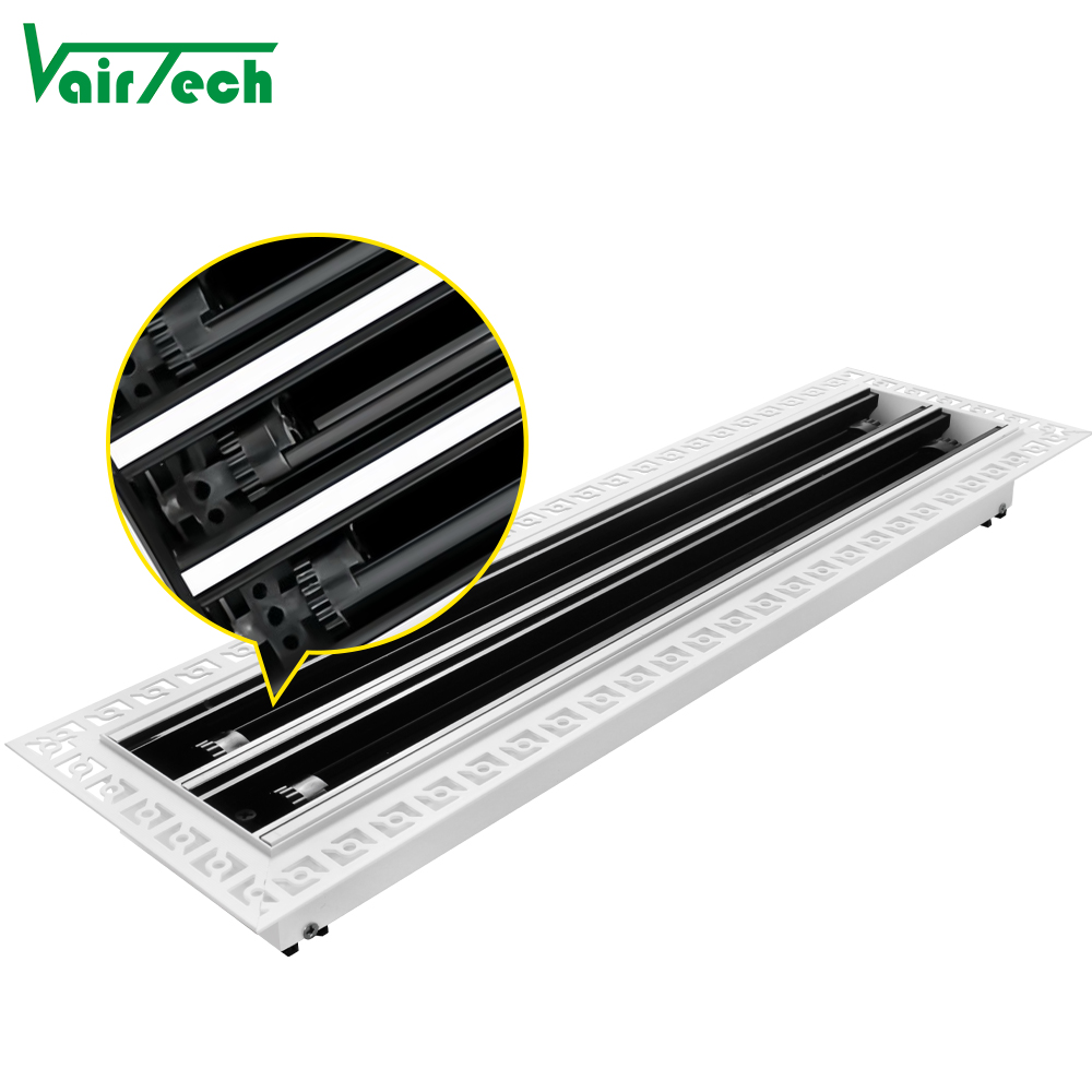 Invisible Aluminum Linear Air Diffuser Ceiling Custom Adjustable Blade Register for Putty Any Size
