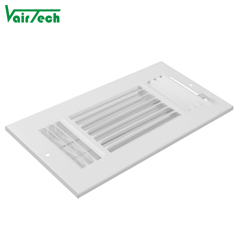Hvac Adjustable Three Way Air Register Air Conditioner Steel Air Vent Cover for Wall or Ceiling