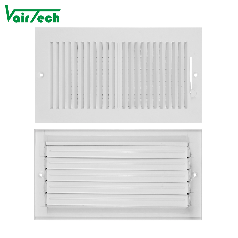 10 x 4 Inch Air Vent Cover Ceiling Register Grill Duct Opening Air Supply Diffuser 2 Way Steel Sidewall Ceiling Vent Covers Inlet Manual Adjuster for Home