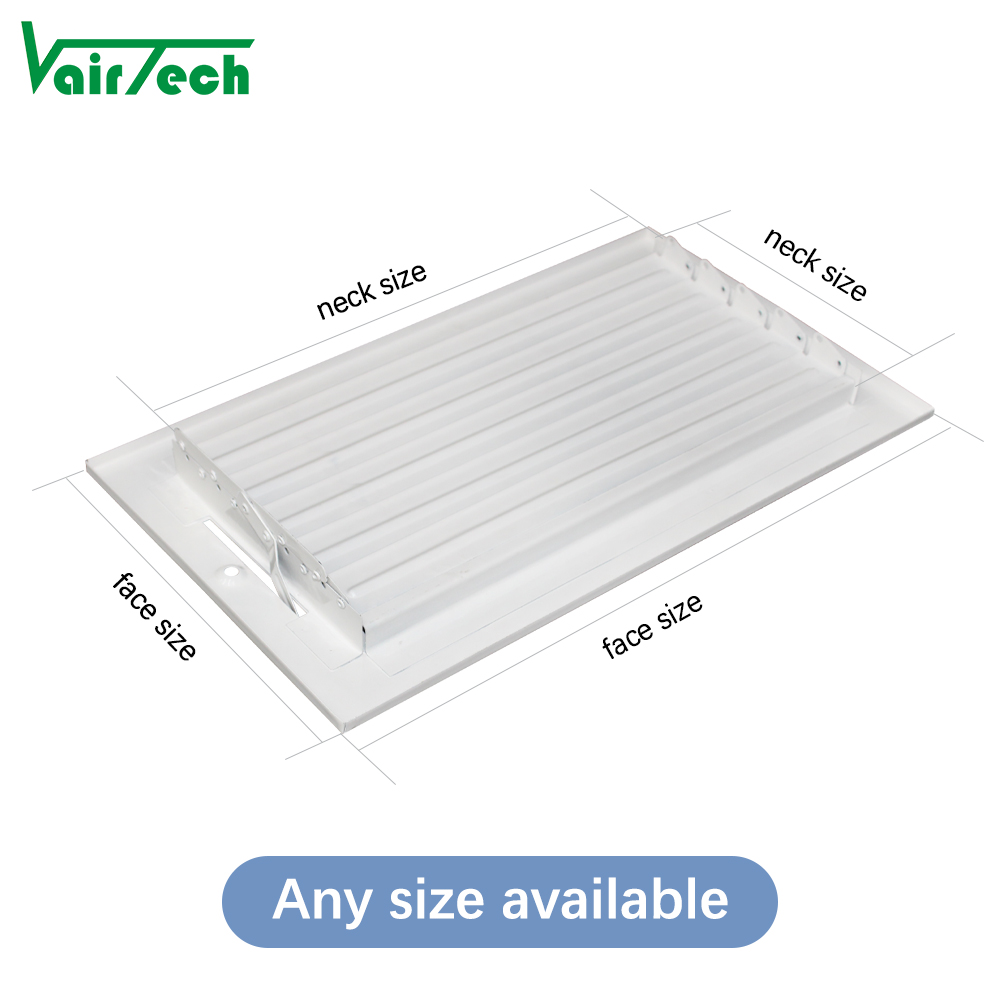 10 x 4 Inch Air Vent Cover Ceiling Register Grill Duct Opening Air Supply Diffuser 2 Way Steel Sidewall Ceiling Vent Covers Inlet Manual Adjuster for Home