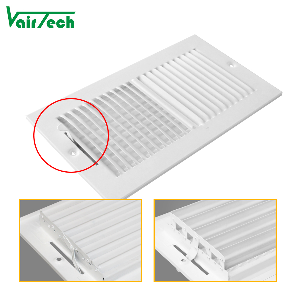 10 x 4 Inch Air Vent Cover Ceiling Register Grill Duct Opening Air Supply Diffuser 2 Way Steel Sidewall Ceiling Vent Covers Inlet Manual Adjuster for Home