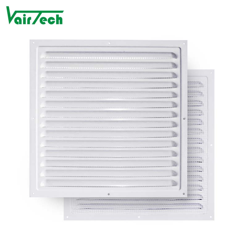 Square Exterior Vent for Walls Crawlspace Rain Waterproof Air Vent with Screen Mesh HVAC Grille Vent Air Register