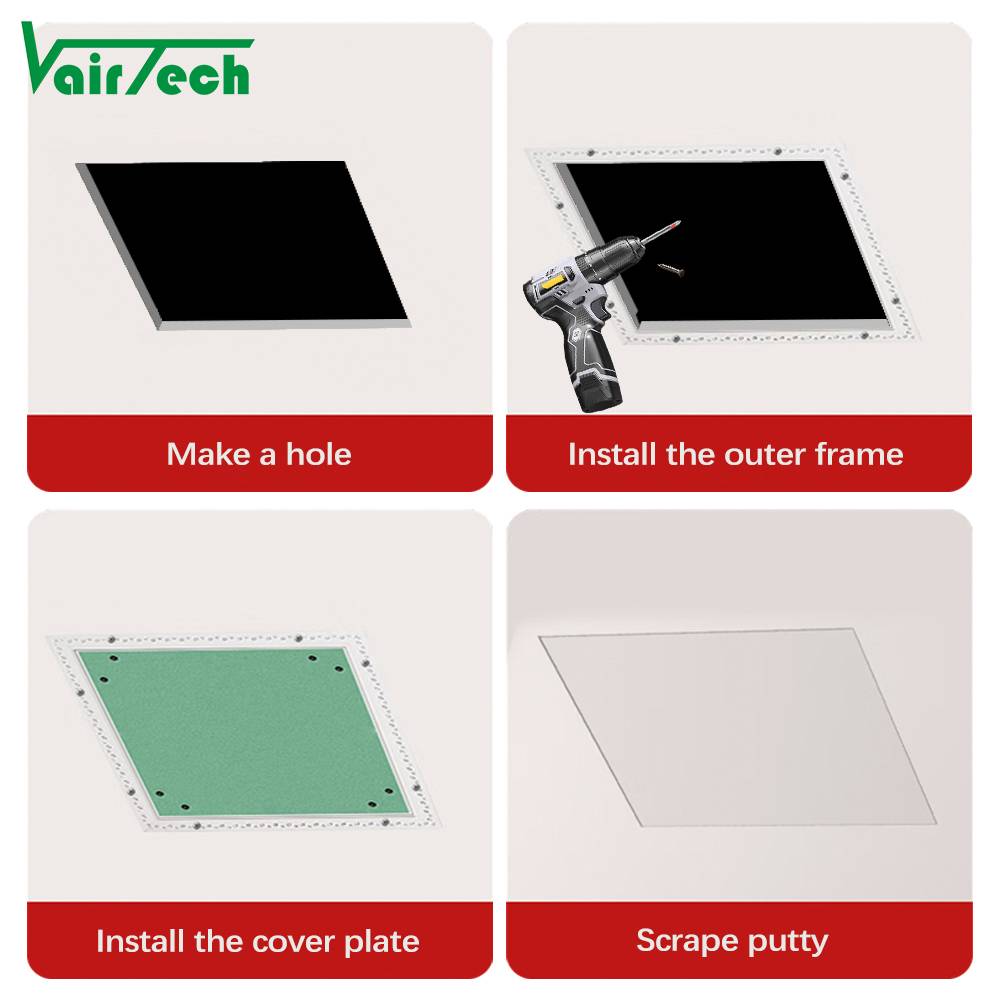 New Invisible ABS Plastic Access Panel Ceiling Hidden Gypsum Board Access Door With Elephant Trunk Lock