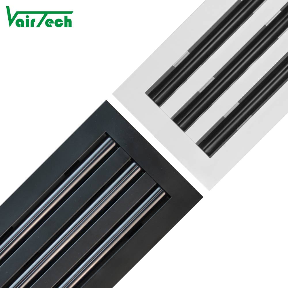 Air Register Customized Black Linear Slot Diffuser Ceiling Air Conditioner Vent Cover Ventilation Grille