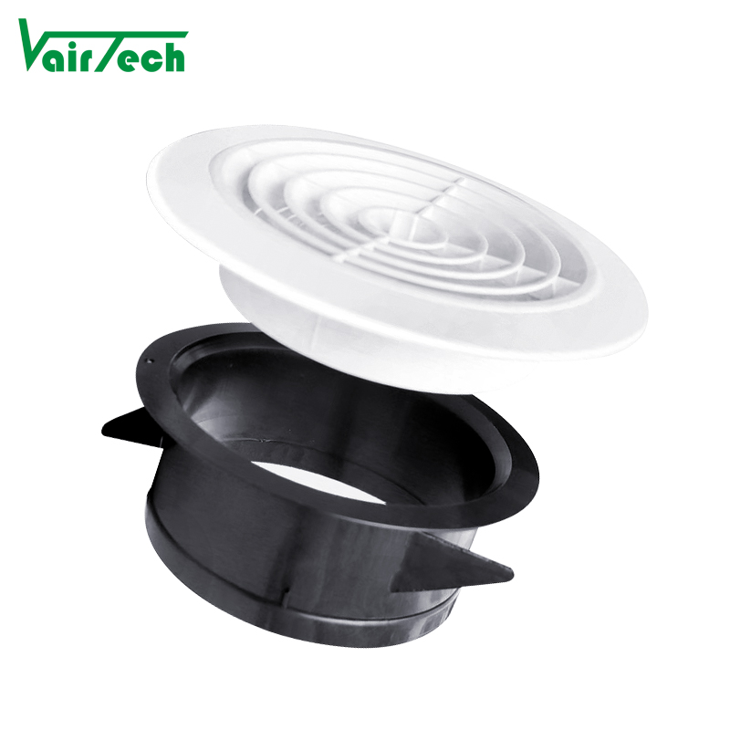 Adjustable Disc Air Valve Abs Plastic Ducting Cover Round Air Vent