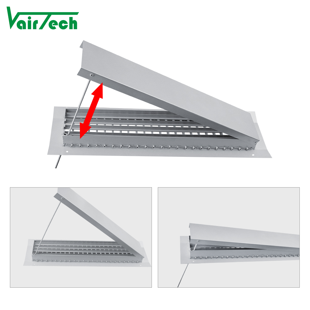 Air Exhaust Grille for Round Ducts 2 Adjustable Louvre Blades Galvanized Air Supply Vent Cover