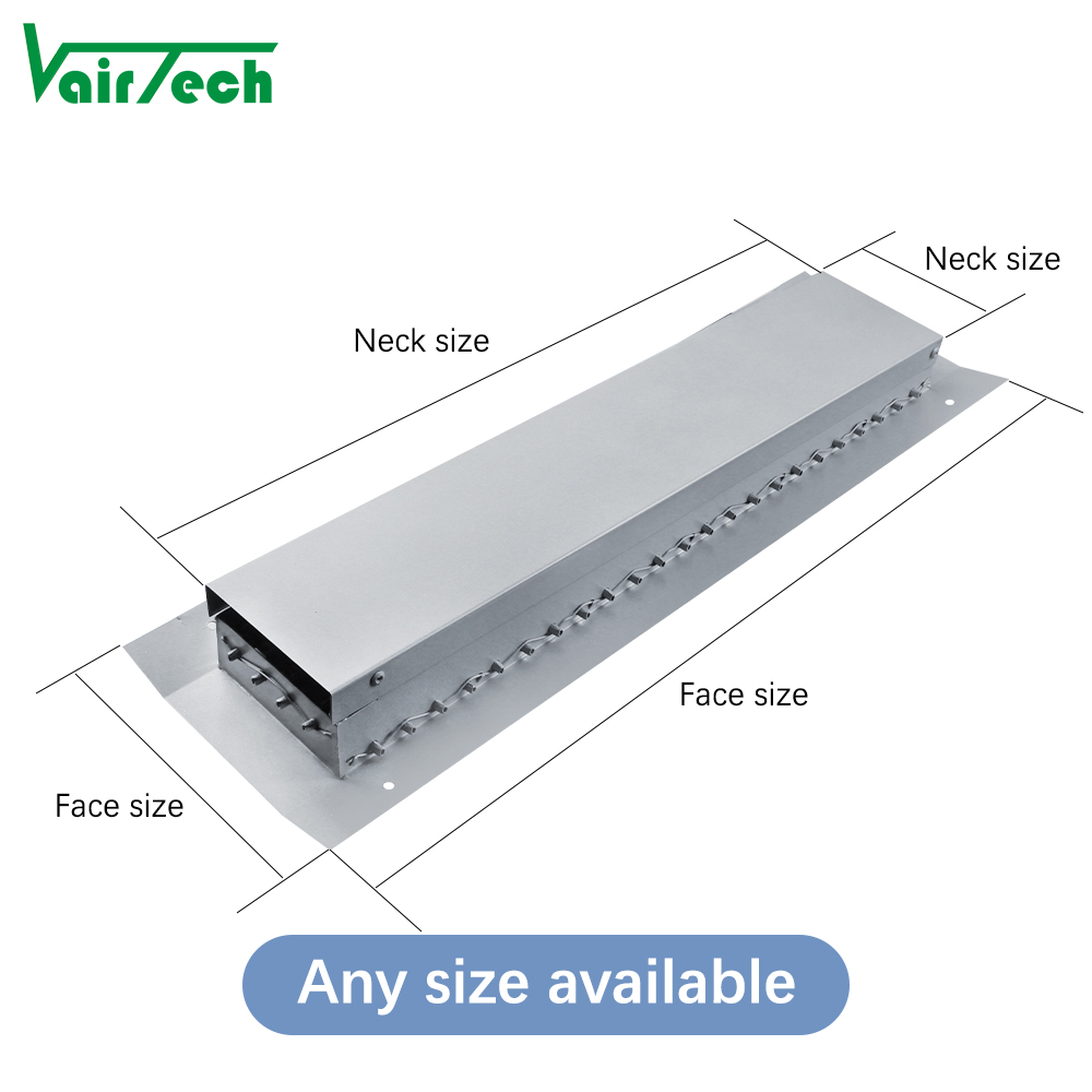 Air Exhaust Grille for Round Ducts 2 Adjustable Louvre Blades Galvanized Air Supply Vent Cover