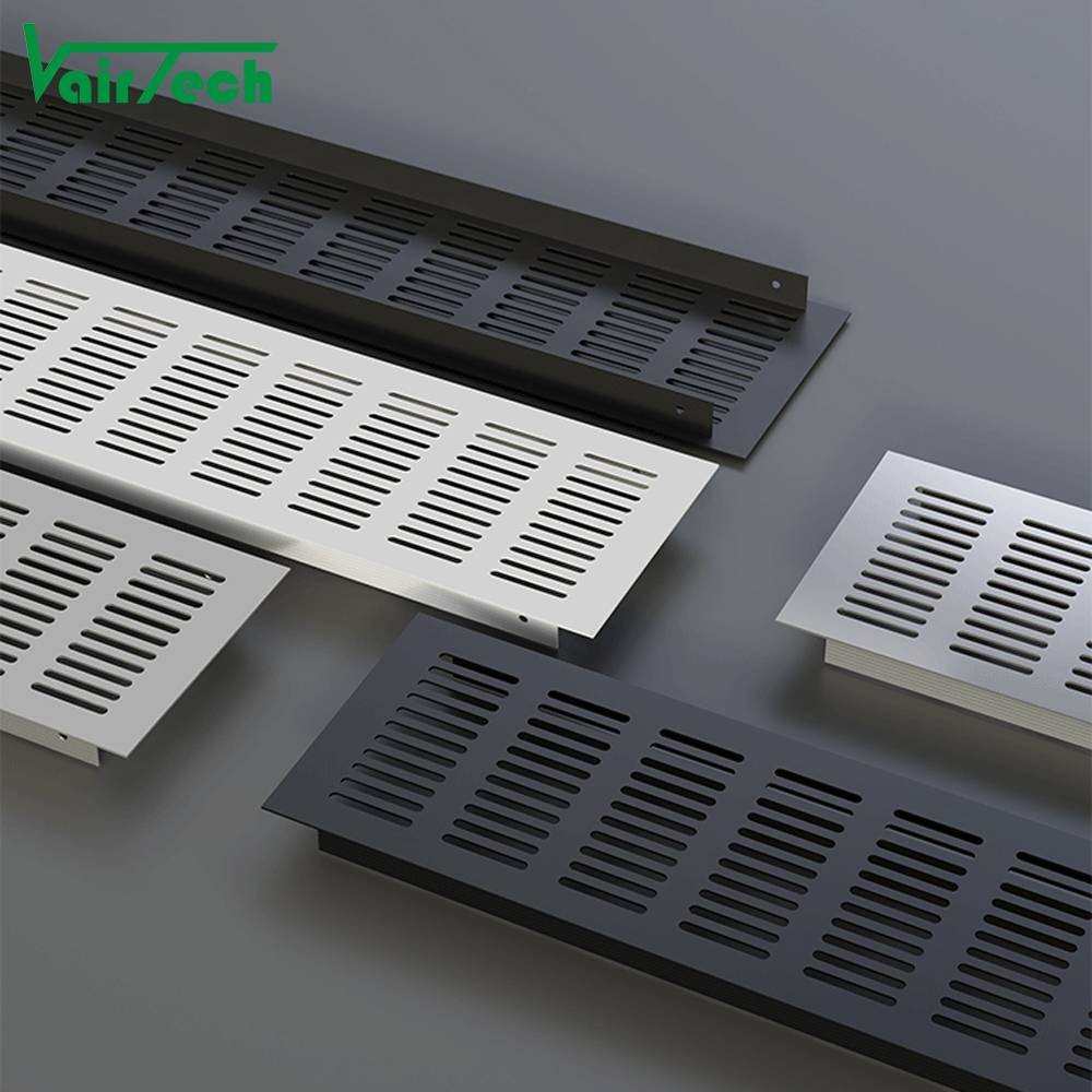 Aluminum Rectangular Ventilation Grill Cover Custom Air Flow Grille for Cabinet Wardrobe Furniture Kitchen Bathroom