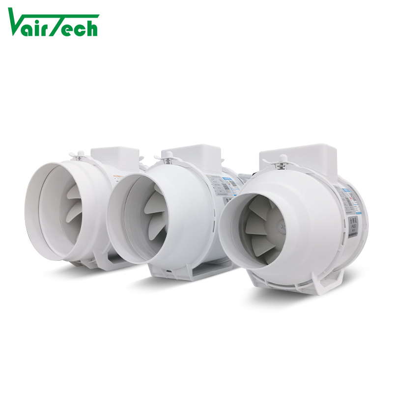 Customized Logo Brand 6 8 10 Inch Mixed Flow Inline Duct Fan Air Extractor Low Noise Grow Tent Hydroponic Mix Flow Duct Fan