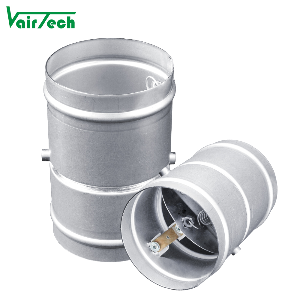Hvac Ventilation Exhaust Duct Fusible Link Fire Smoke Damper Galvanized 70 280 Degree Spring Fire Damper