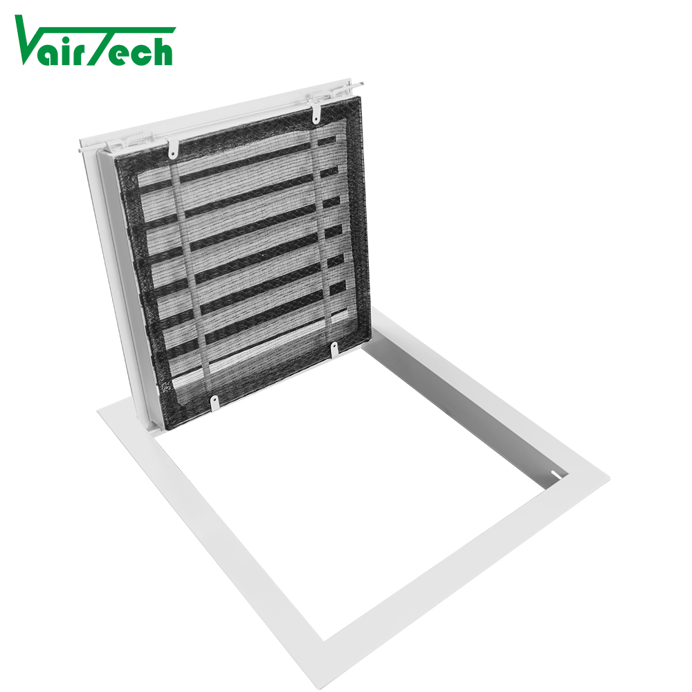 Hvac System Hinge Type Return Air Grille Wall Detachable Air Louver With Air Filter Easy Installation