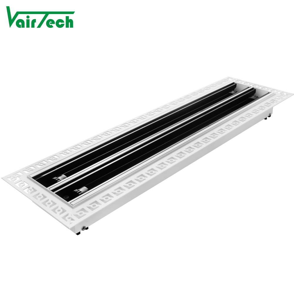 Invisible Aluminum Linear Air Diffuser Ceiling Custom Adjustable Blade Register for Putty Any Size