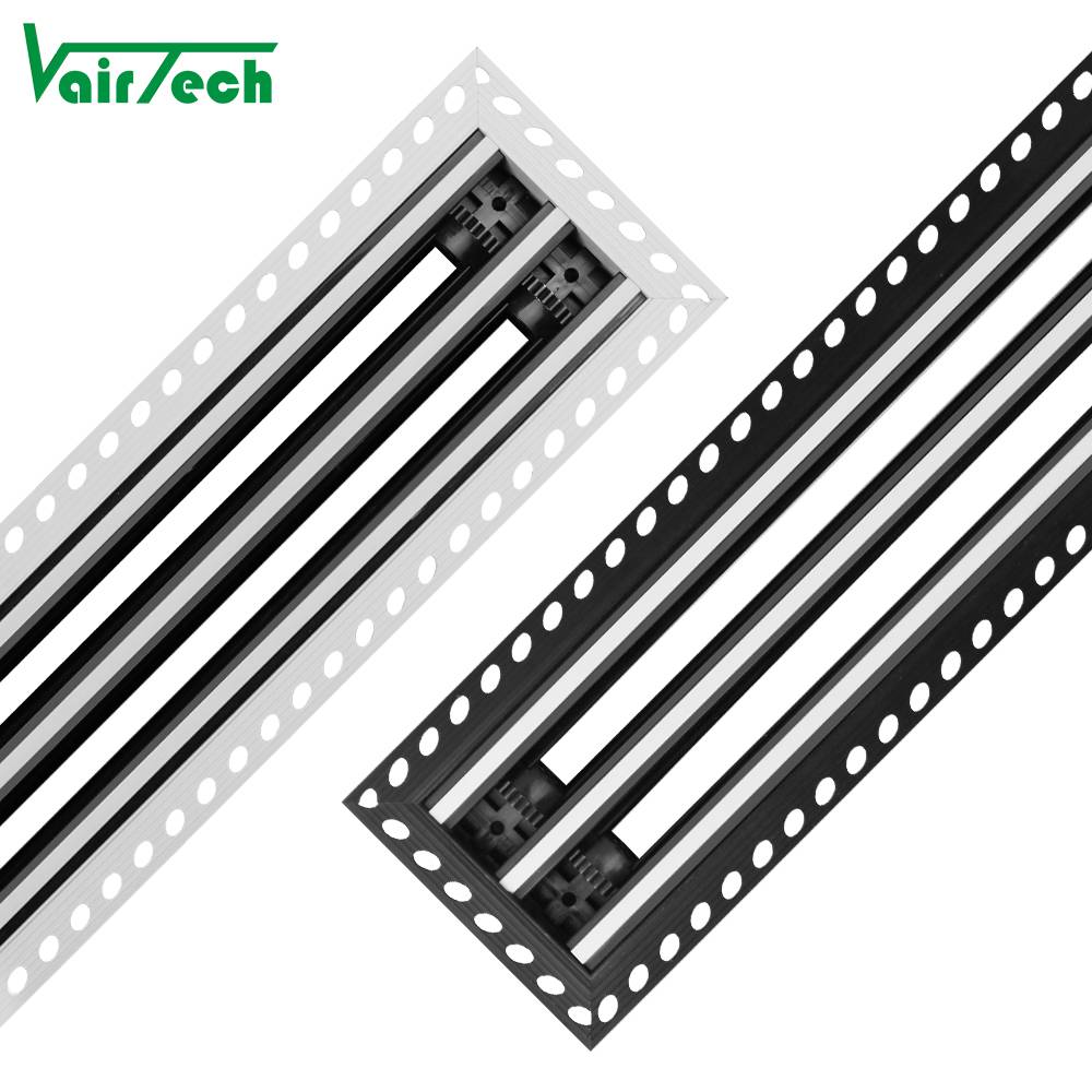 Invisible Linear Slot Diffuser Hidden Ac Linear Air Diffuser Plastic Exhaust Air Register With Plenum Box