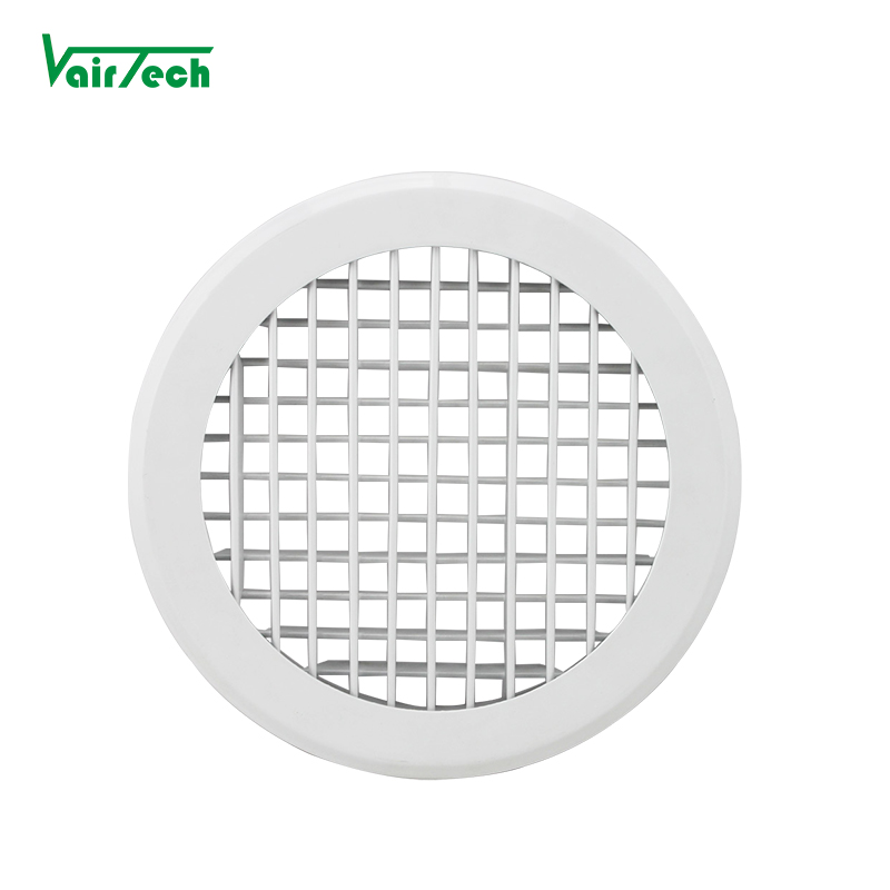 Hvac Round Air Conditioning Aluminium Air Grille Round Double Deflection Air Diffuser