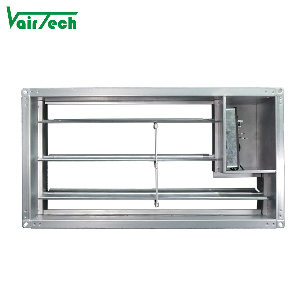Hvac Ventilation System Actuator Embedded Motorized Smoke Exhaust Fire Valve Dampers for Duct