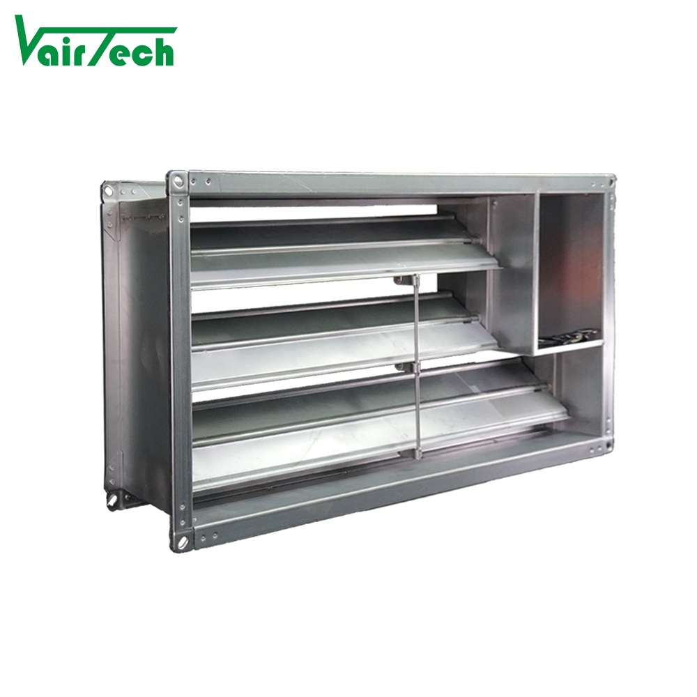 Hvac Ventilation System Actuator Embedded Motorized Smoke Exhaust Fire Valve Dampers for Duct