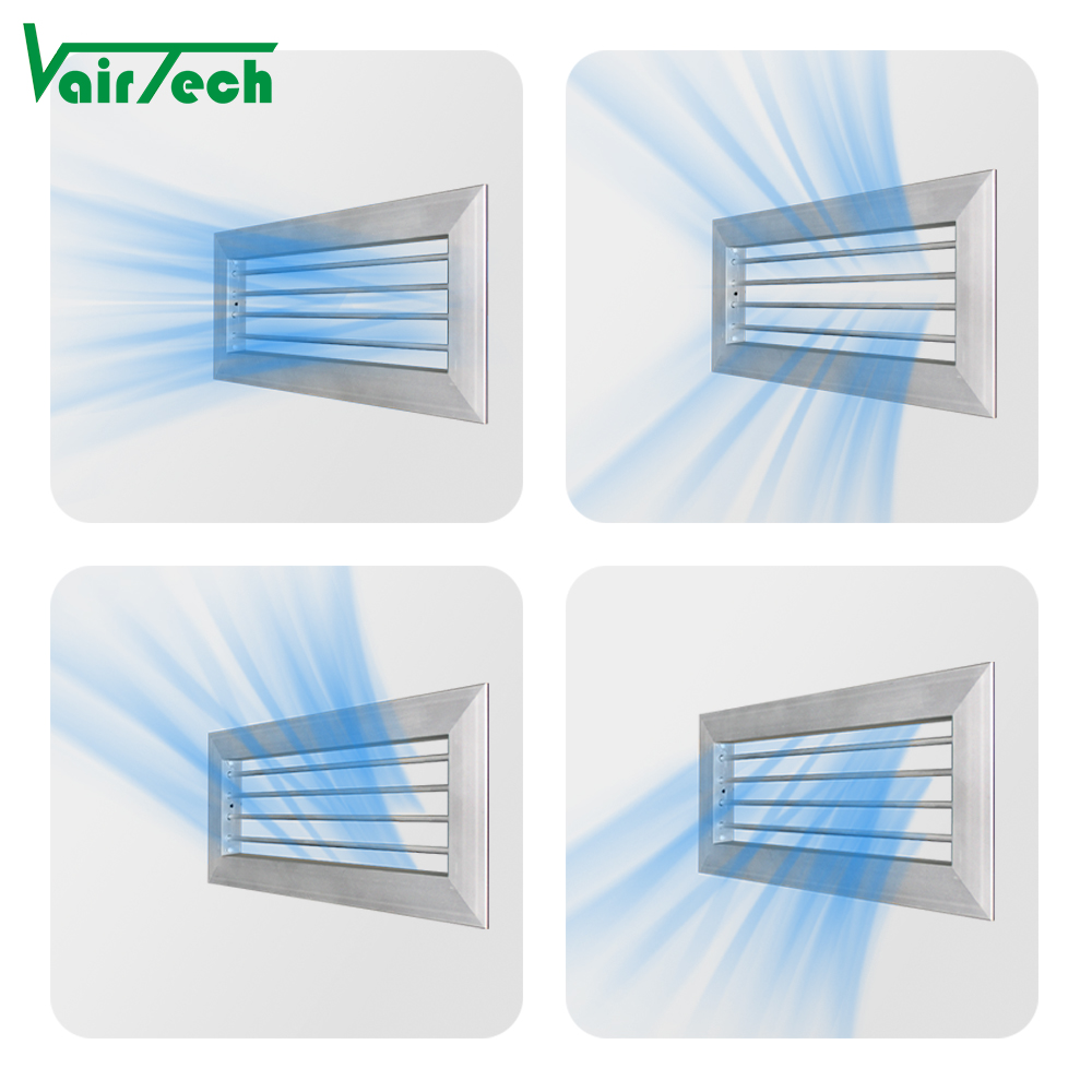 Customized Single Deflection Grille Adjustable Blade Return Air Grille Aluminum Ventilation Grille for Hvac System