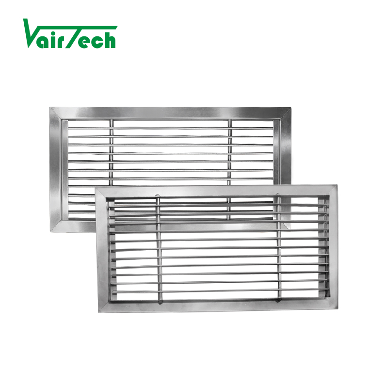 Ventilation Single Linear Grille Stainless Steel Bar Grille Air Conditioning Grille for HVAC System