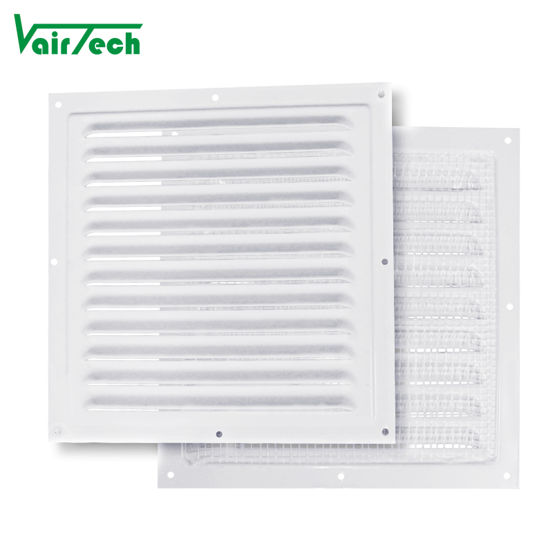 Modern Outdoor Basement Waterproof Air Vent Screen Mesh Square Exterior Vent Crawl Space HVAC Grille for Rainproof Wall