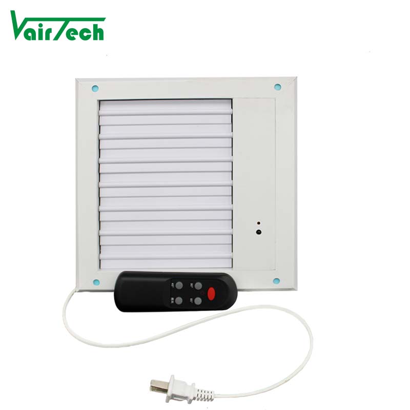 Electric Aluminum Alloy Louver Air Outlet Remotely Controllable HAVC Fresh Double Deflection Grille