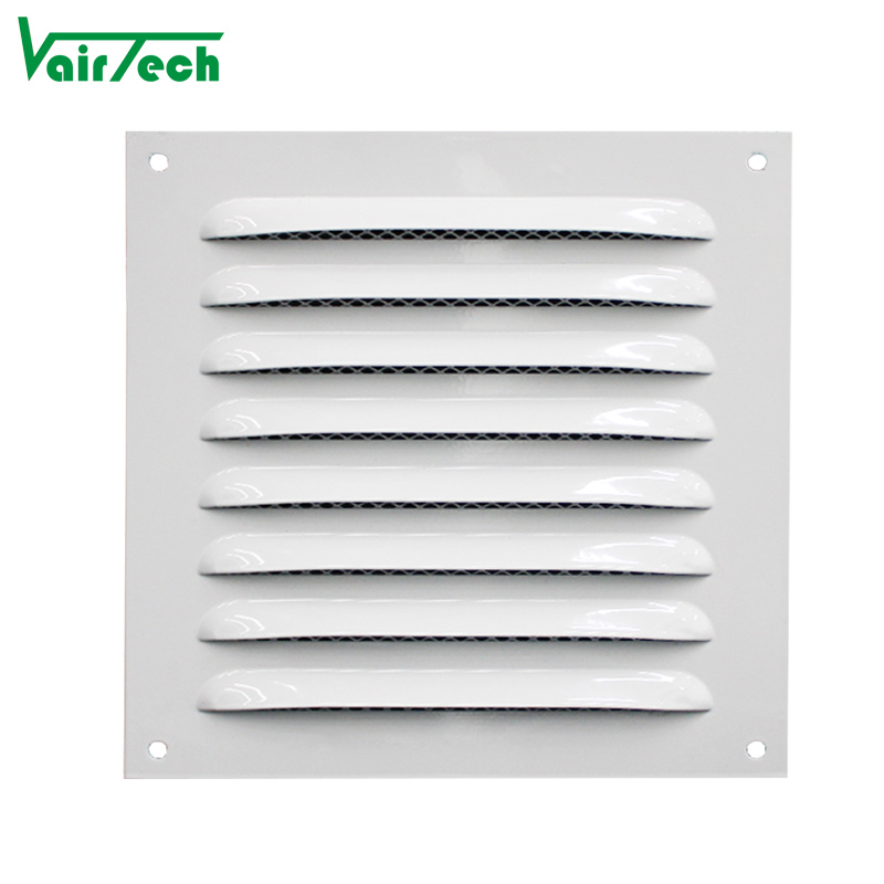 Aluminum Alloy Louver Exterior Wall Register Grille Rainproof Wind Cover Breathable Perforated Heat Dissipation Ventilation